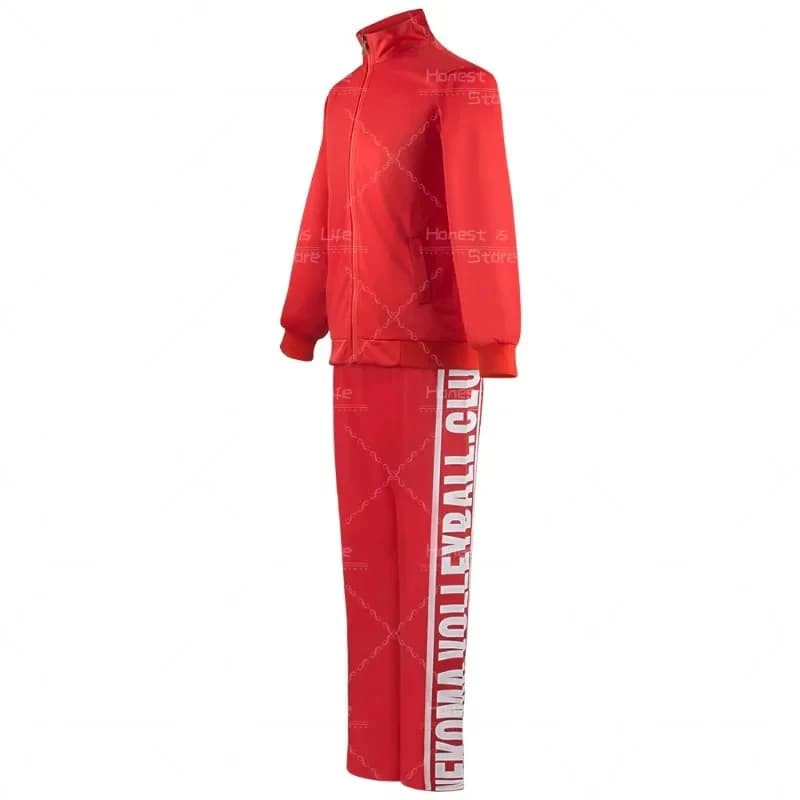 KKL3Japanese Anime Cosplay Costume Suit Haikyu Nekoma Men Red School Uniform Kozume Kenma Role Jacket pants Volleyball Spo k15[[