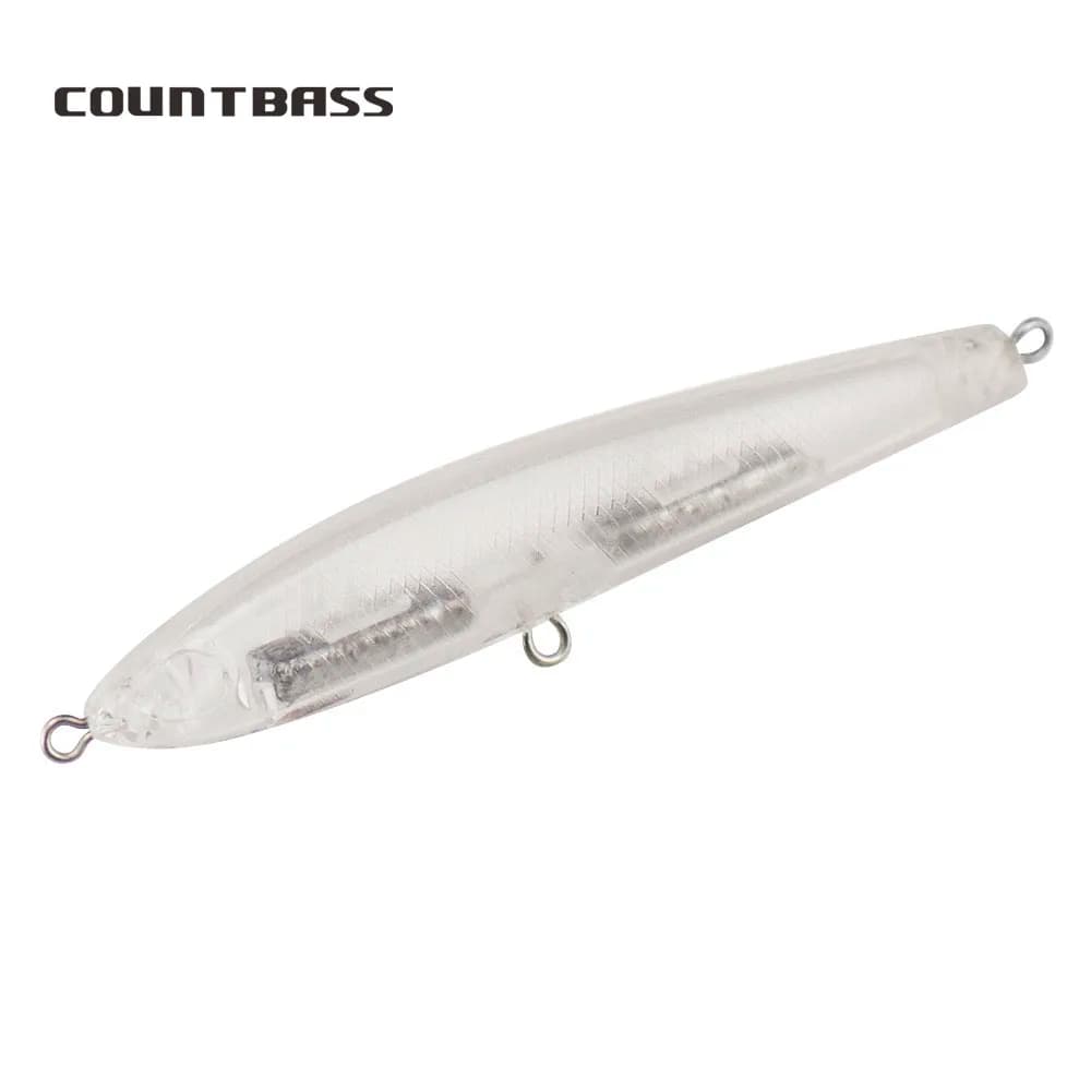 Countbass 10Pcs Blank Hard Lures 70mm/2.8" 7.5g/0.27oz Fixed Weight Sinking Pencil, Popper, Unpainted Fishing Bait, Hardbait