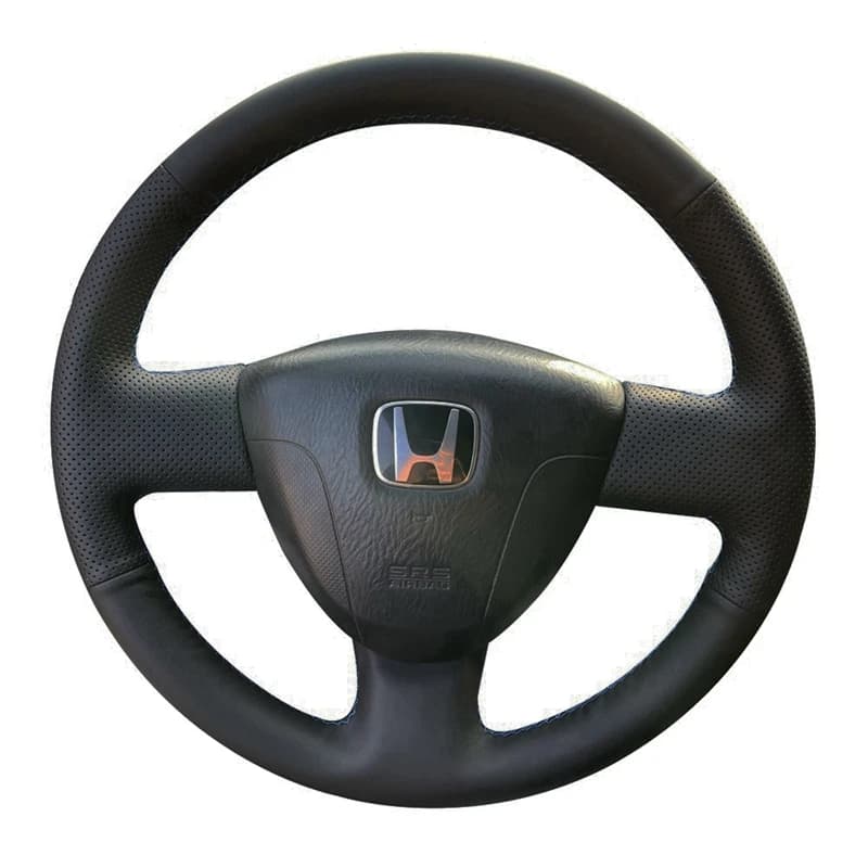 For Honda City Fit Jazz 2001-2008 Car cover brace Custom microfiber leather steering wheel cover