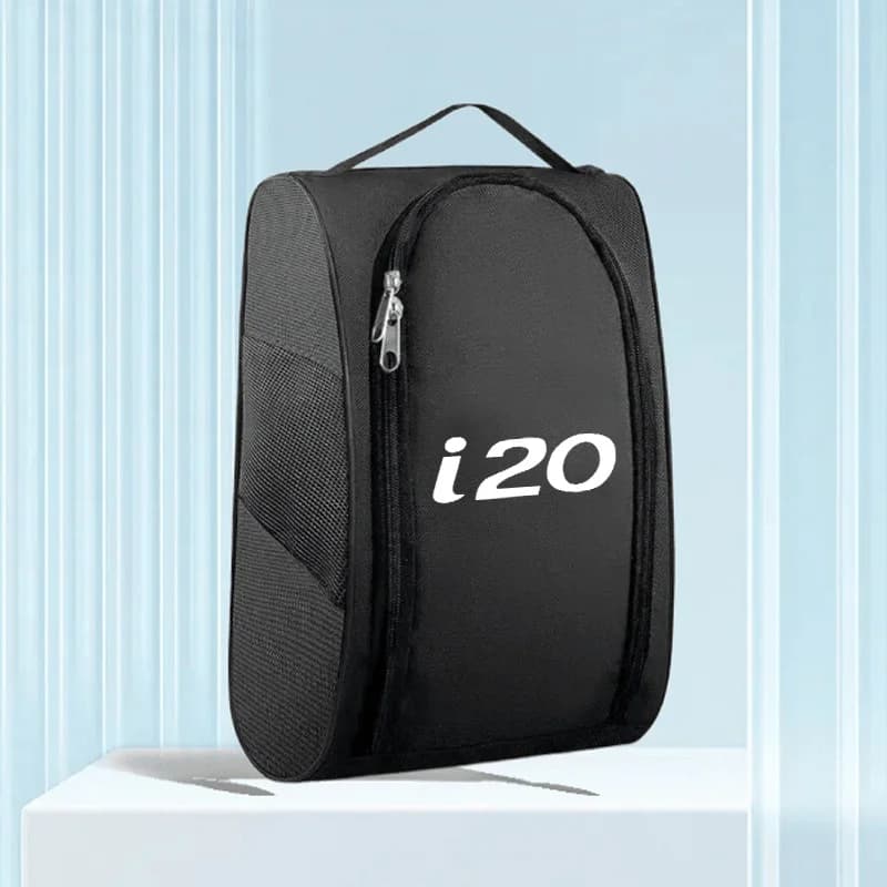 For Hyundai i20 i10 Tucson Accent Elantra Santa fe Sonata Car Emblem Sneaker Storage Bag Outdoor Shoe Storage Tools Accessories