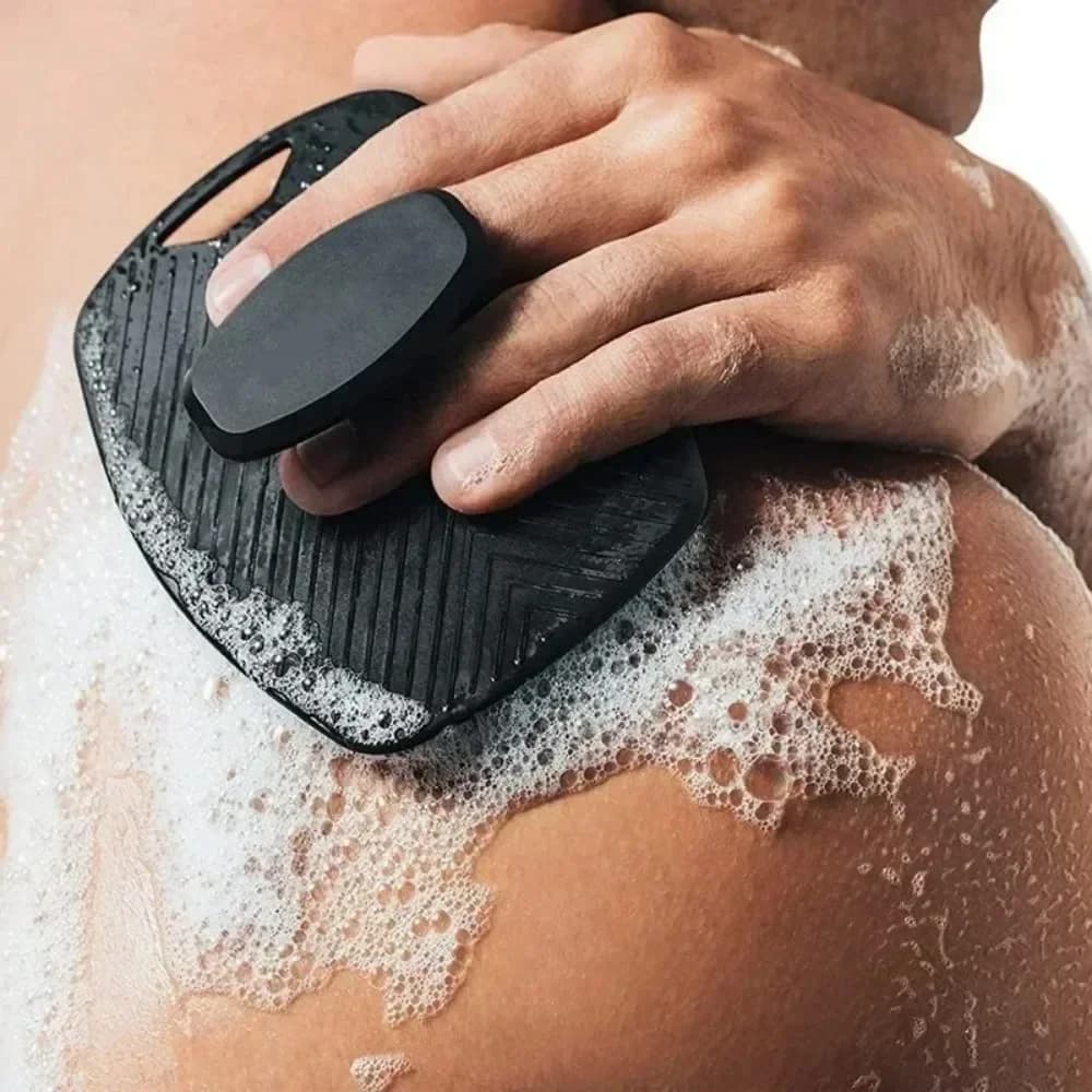 1 piece soft silicone body cleaning brush for exfoliation, convenient, practical, easy to clean, silicone bath brush