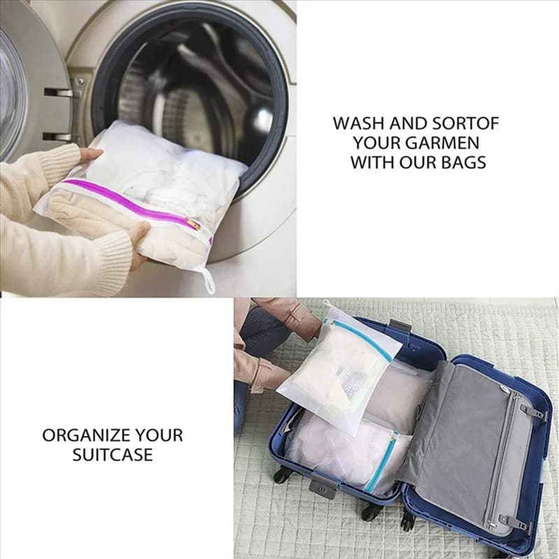Y42A-Bage for mesh linen for delicate mesh washing bag travel bag to arrange clothes wash bags with YKK zipper