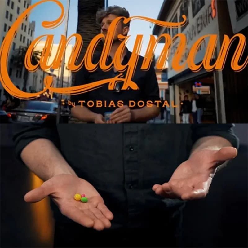 Candyman by Tobias Dostal Magic Tricks caramella scomparsa che appare nella mano delle persone divertenti Close-up Street Illusions Gimmicks Mental