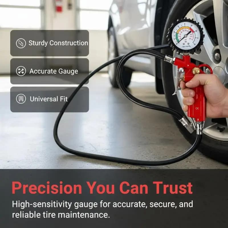 Tire Pressure Gauge Interface Connector For Car Motorcycle SUV Inflator Pump Tire Repair Tool Outdoor Air Compressor Inflation