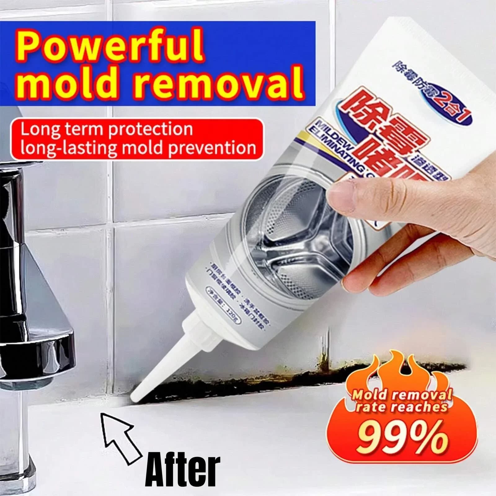 1-5pcs Kitchen Bathroom Washing Machine Anti-Muff Cleaning Gel Washer Gap Cleaning Sealing Wall Tiles Remove Mask Mushrooms Tool