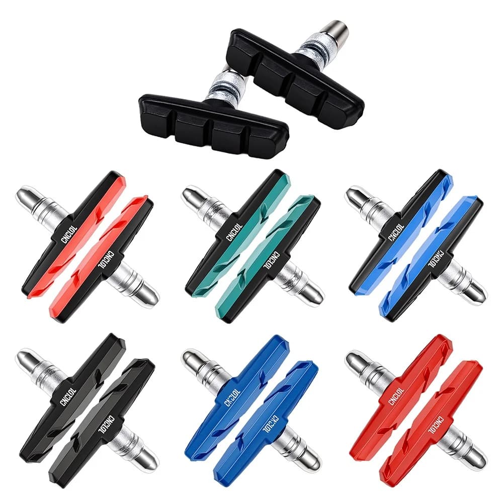 CNC MTB ganasce freno bicicletta gomma V pastiglie freno 55mm 70mm blocchi ciclismo Bike Rim V supporto freno Pad 2 paia