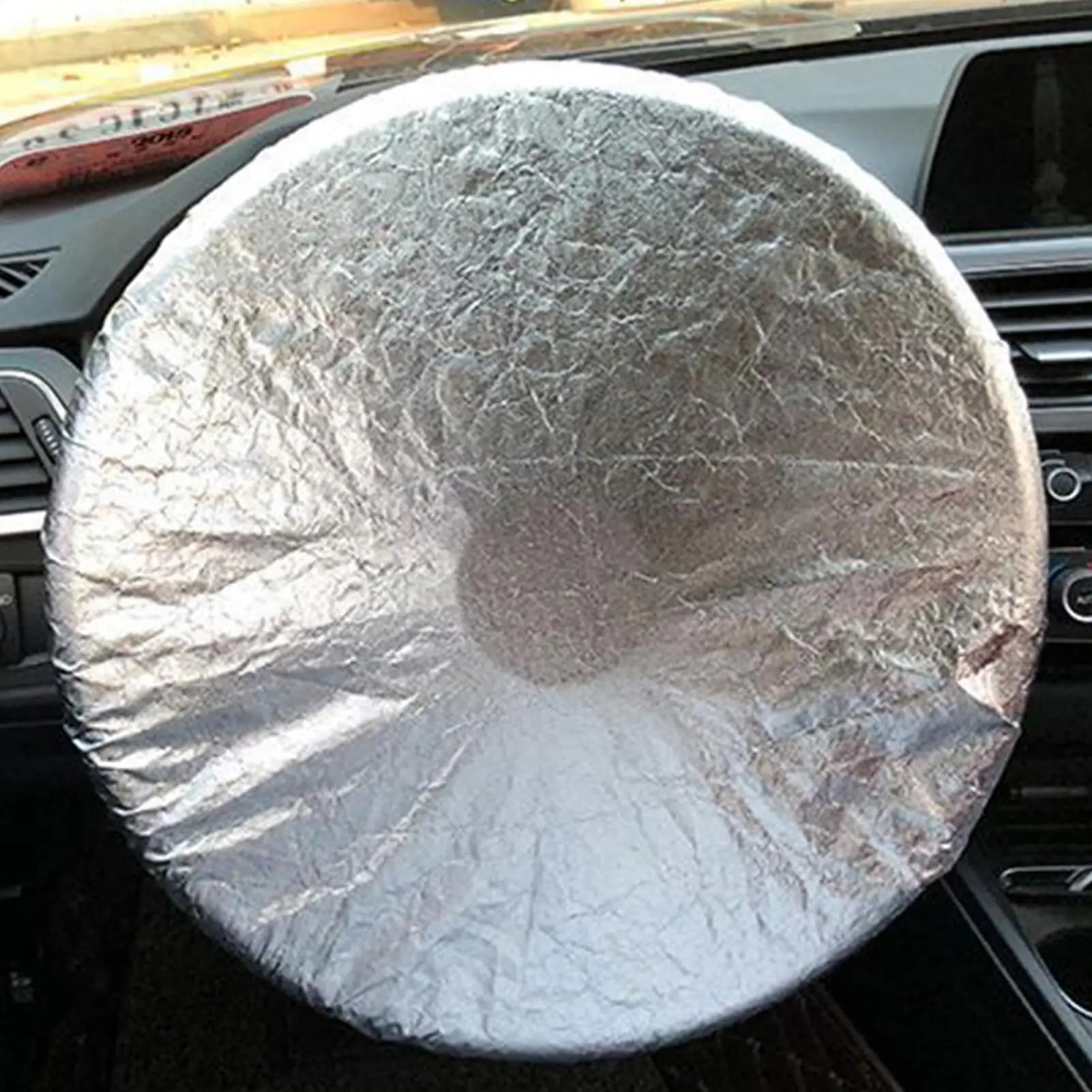 Copertura Parasole per Volante Auto in Pellicola di Alluminio, Protezione Solare e Isolamento Termico