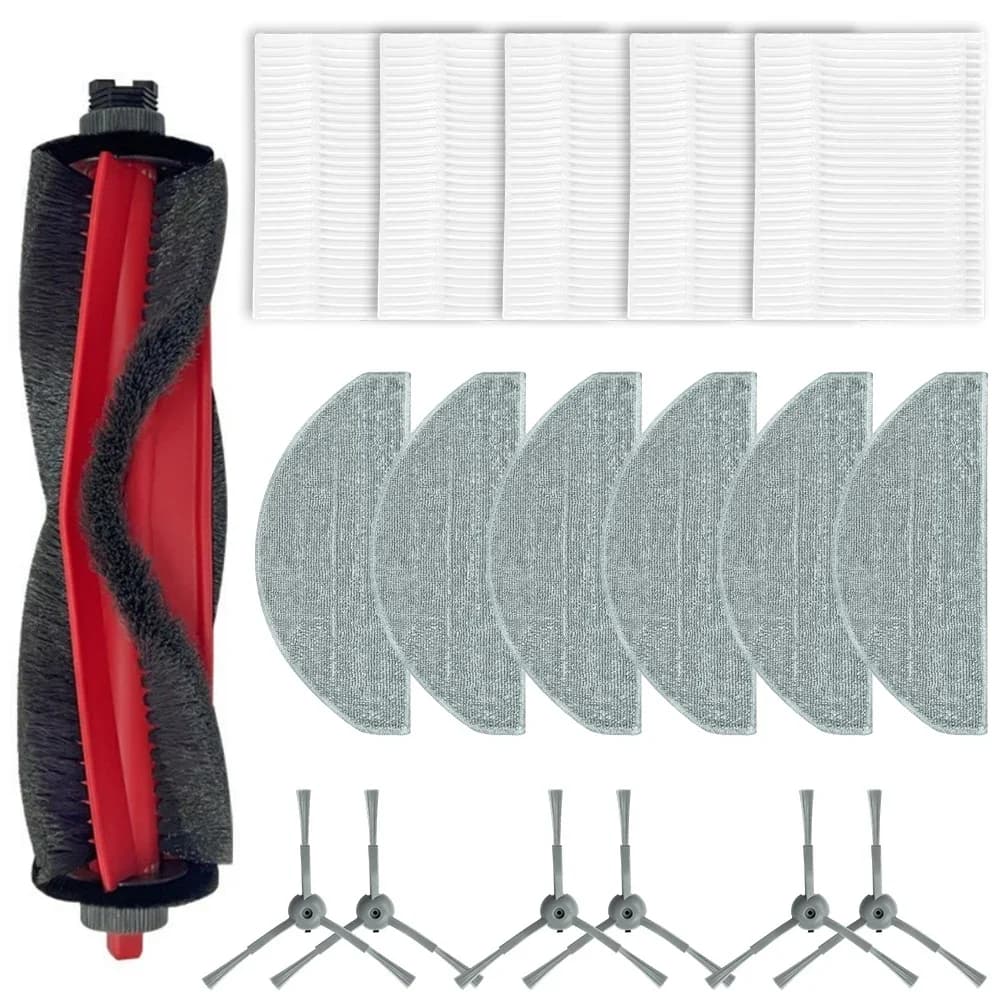 1 Spazzola Principale + 6/4 Panni per Mocio + 5/3 Filtri + 6/4 Spazzole Laterali per Robot Aspirapolvere Deerma S30 / DEM-S30