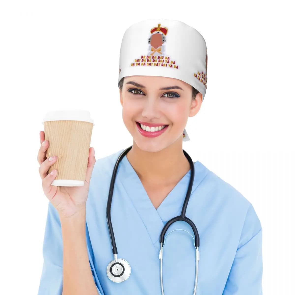 Hamilton King Georg Scrub Hat Doctor Working Surgical Cap Unisex Adjustable Nursing Caps for Dentist