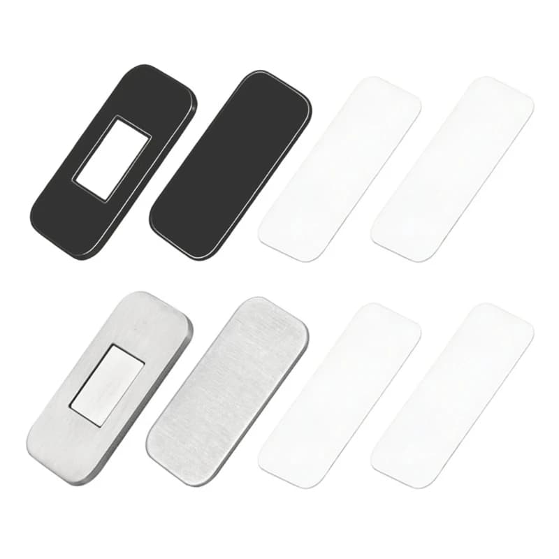 Durability Stainless Steel Door Stoppers for Cabinets Powerful Magnets Wardrobe Adhesive Mount Simple Setups 0XXB