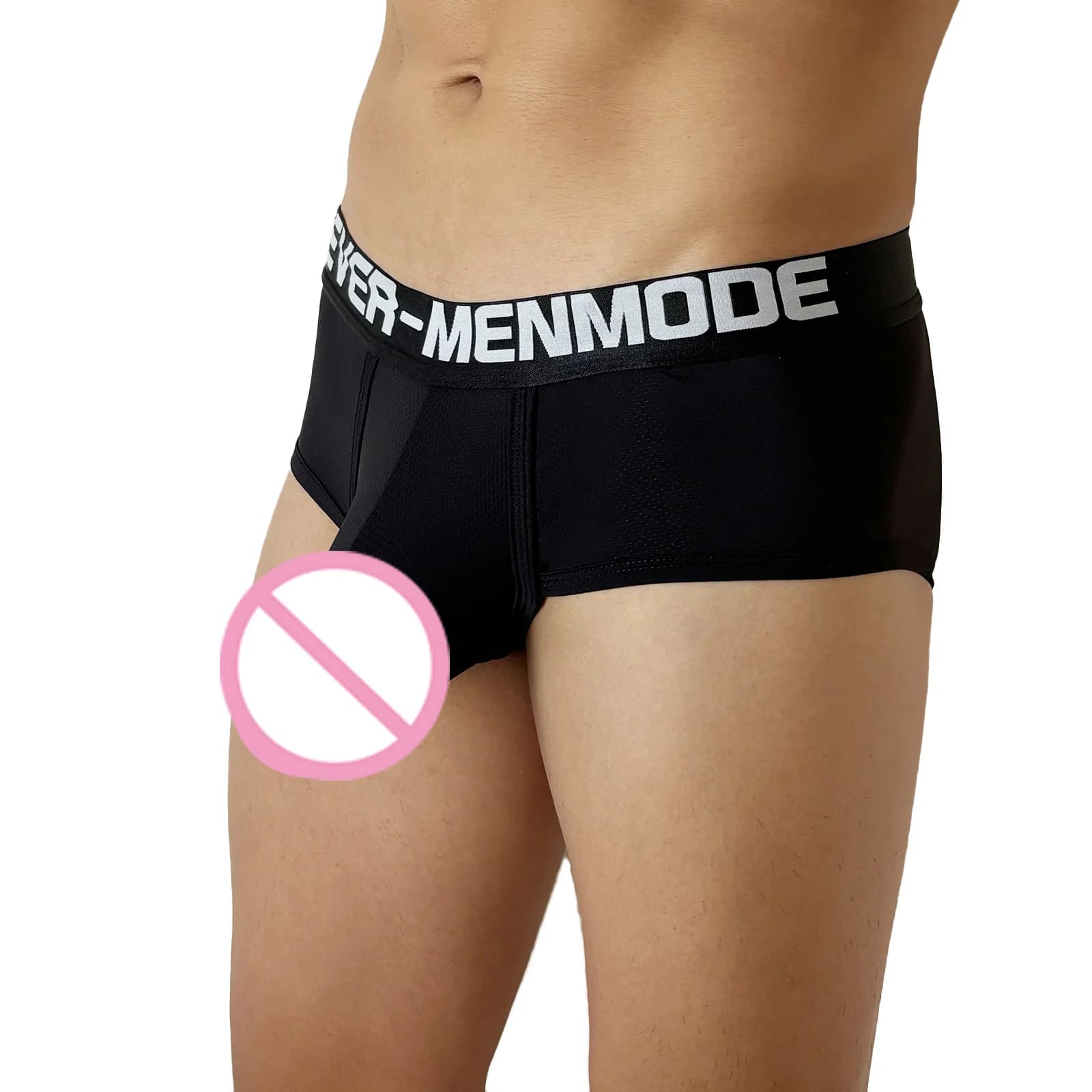 Boxer da Uomo in Rete, Slip Sexy con Tasca Lunga per il Pene, Mutande con Fascia Elastica Larga, Taglie Grandi