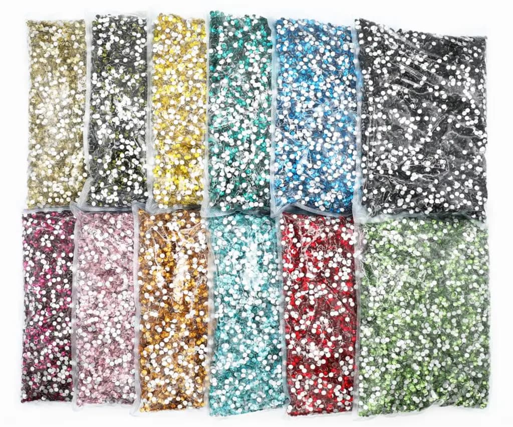 100Gross Big Package bianco/rosa/verde/blu/opale Flatback Crystal AB Strass Non hotfix AB Strass per decorazioni per unghie