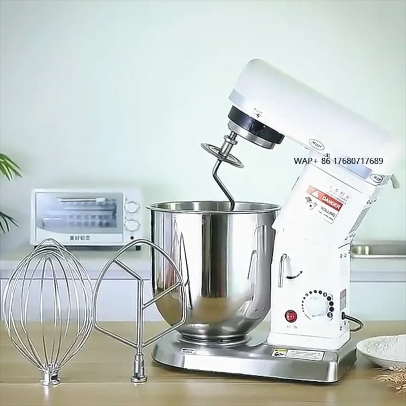 Multifunctional Electric Cuisine Robot with 7L Stainless Steel Bowl, Cream Blender, Mixer, Egg and Bread Saver, Chef Mixer