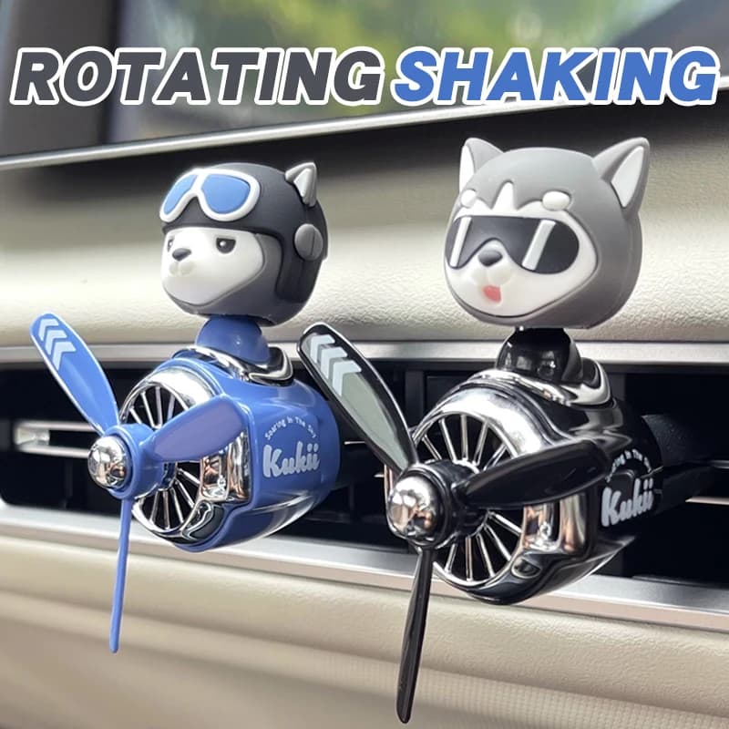 No fragrance DIY fragrance shakes the head rotates the propeller fun dog pilot deodorants for auto accessories decoration diffuser