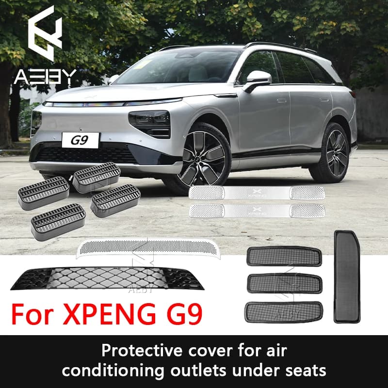 Auto bumper Front Net Insects For XPENG G9 2022-2025 Dustproof Cover For Air Insects Under The Seat Interior Accessories