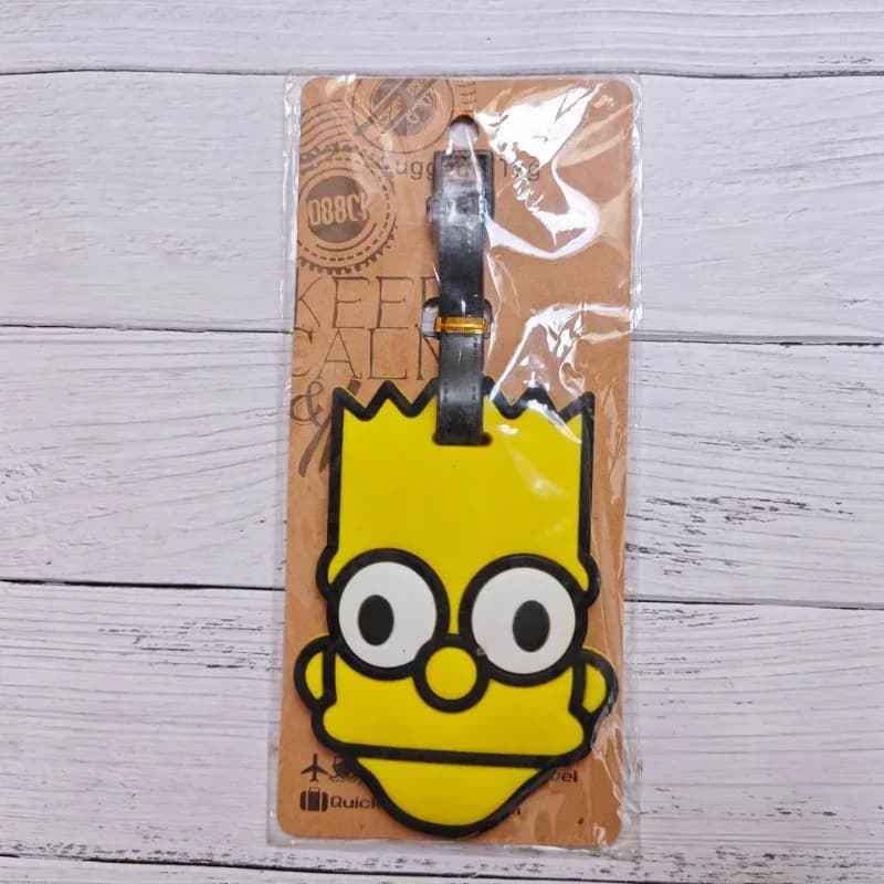Etichetta per Bagagli dei Simpson, Accessori da Viaggio, Porta Indirizzo in Silicone per Valigie, Etichetta Portatile per Bagagli, Regalo