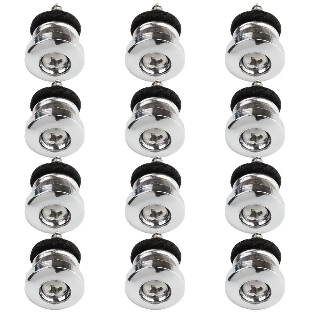 12Pcs Anti-Slip Guitar Strap Buttons Locking Pins Set Secure Electric Bass Guitar Strap Locks Accessories Bass Belt Lock