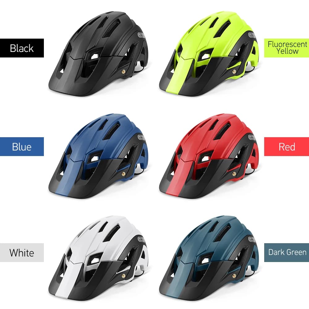 Lixada Light Bicycle Helmet with Visiera Staccabile, Protective Helmet for Mountain Bike and Sport, 16 Air Saws