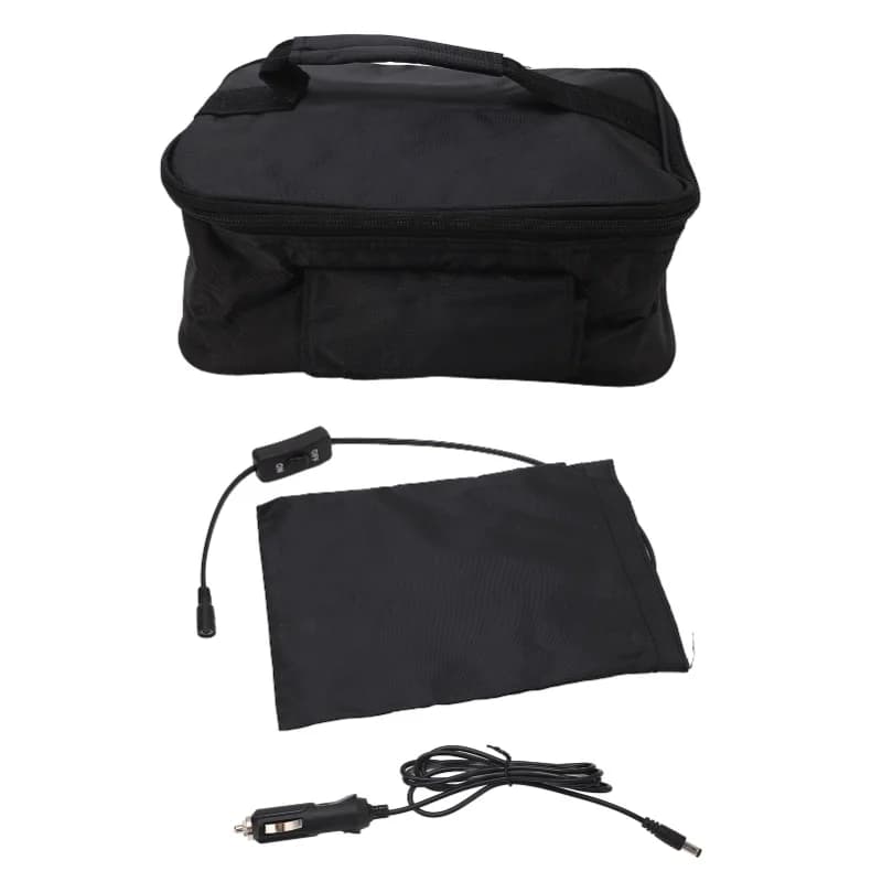 Forno a microonde per auto 12V 90W, mini forno elettrico portatile, scatola termica a riscaldamento rapido per viaggi, campeggio e cottura di alimenti.