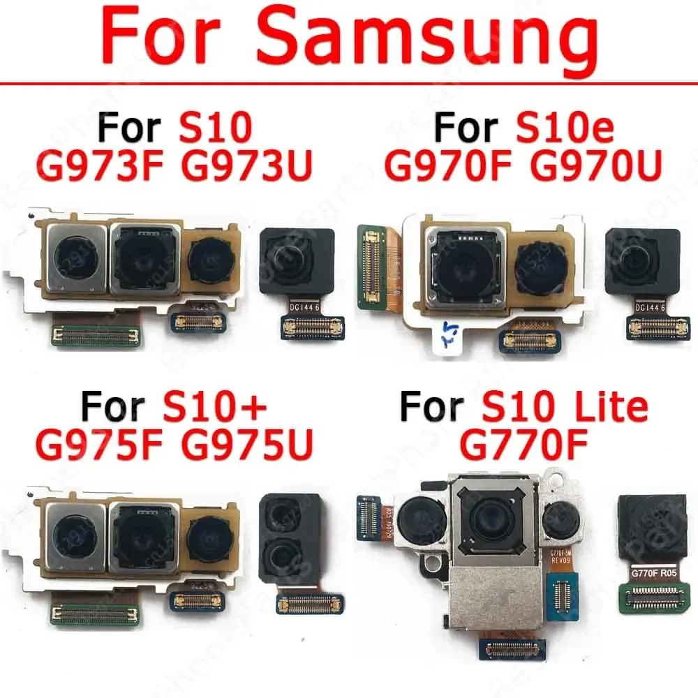 Fotocamera anteriore posteriore per Samsung Galaxy S10 Plus S10e Lite G970 G973 G975 G770 Facing Selfie Modulo fotocamera frontale posteriore