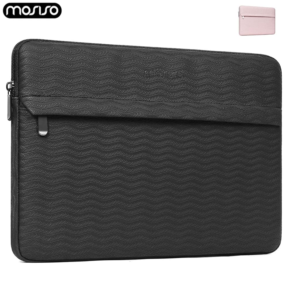 Custodia morbida per Laptop in pelle PU per MacBook Pro custodia per Notebook da 14 pollici per HP Dell Lenovo Surface uomo donna valigetta