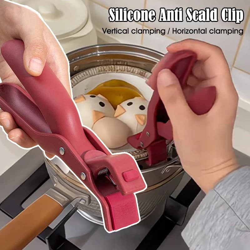 Anti-coating clip for Bowls, Anti-slip clamp for pots, Air fryers, Steamer, Ovens, Accessories and Kitchen Gadgets