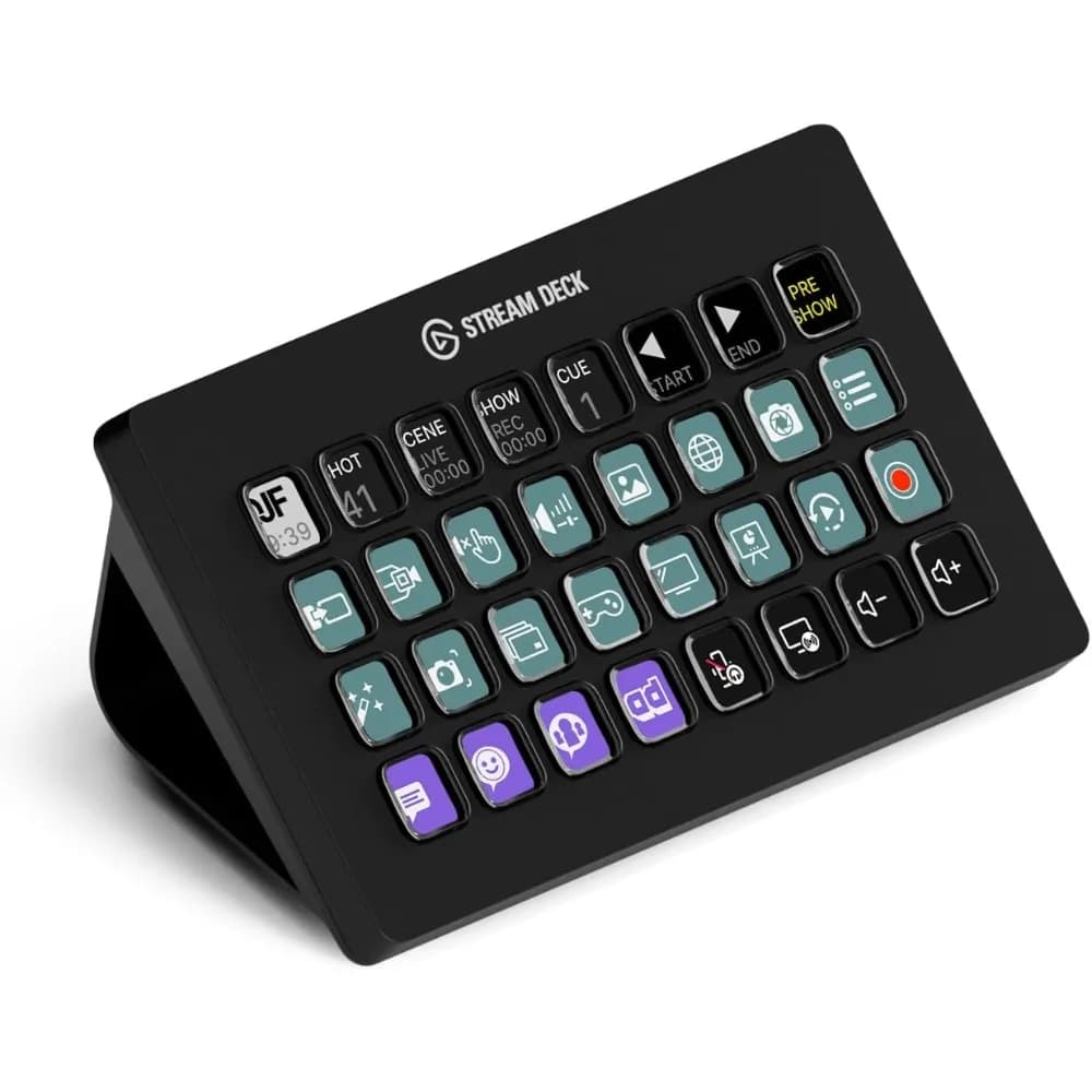 Stream Deck XL – 32 Tasti Macro LCD Personalizzabili, Controller Avanzato per Studio per OBS, Twitch, YouTube, Mac e PC
