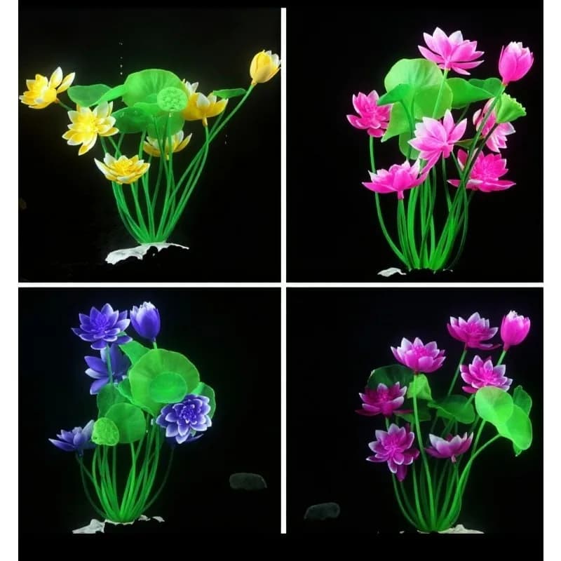 10 pcs. Table Aquarium Decoration, Artificial Lotus Plastic Plant for Pond, Aquarium Ornament, Water Landscape Make by You