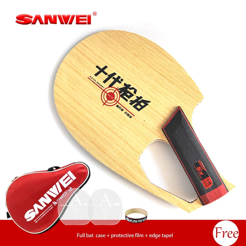 Racchetta da pistola brevettata originale SANWEI Q2 Lama da ping pong Lama da ping pong Palle professionali