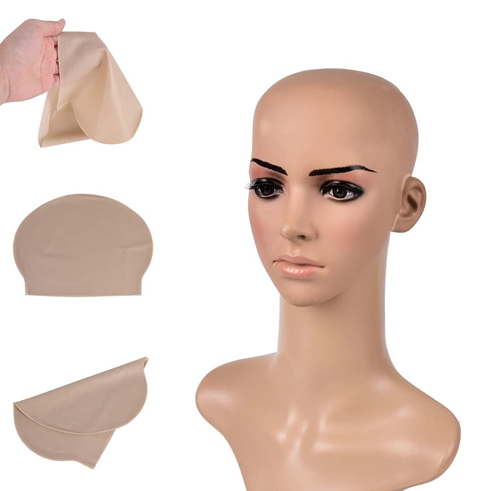 1pc New Funny Latex Skin Fake testa calva Unisex Fancy Film Party Dress Skin Head parrucca Cap cappello maschera in lattice
