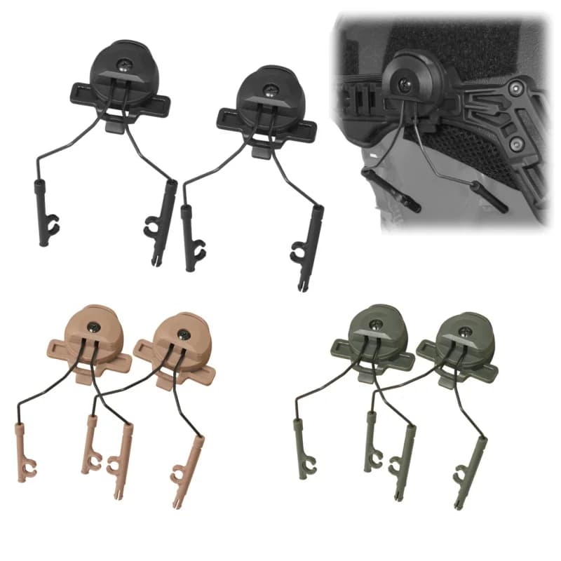 Coppie di adattatori per binario per supporto per cuffie tattiche over-ear con il casco Wendy e utilizza la staffa per cuffie Air Gun Paintball