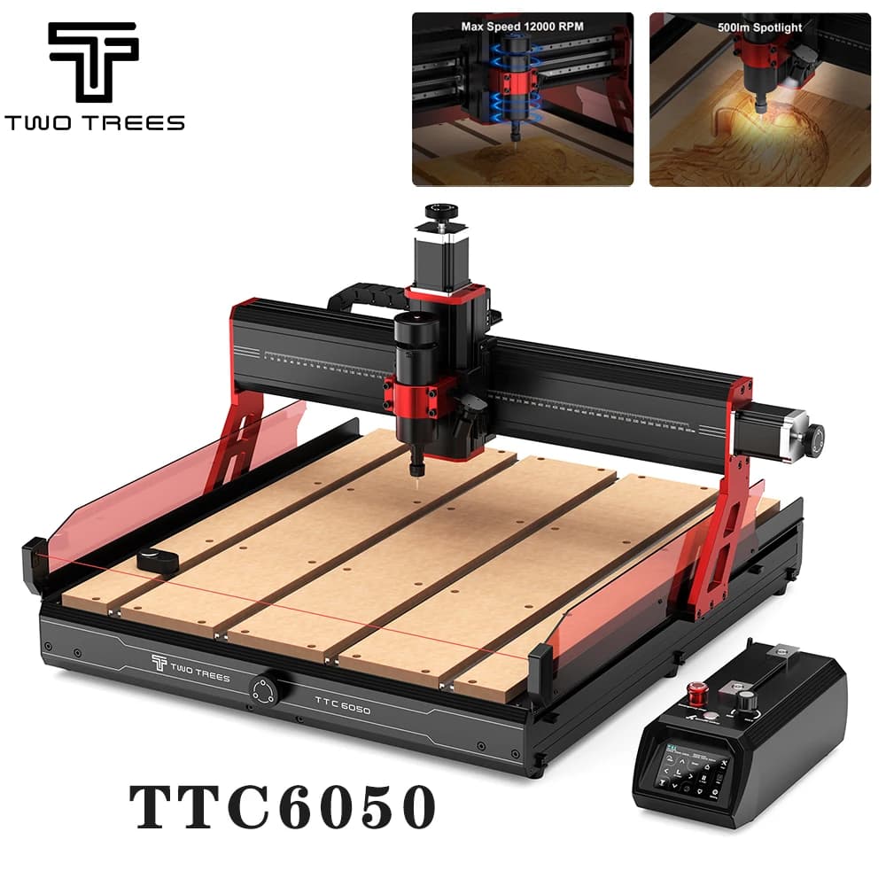 Fresatrice laser CNC TTC6050 Macchina per incidere a 3 assi/4 assi Kit router CNC per metalli acrilici Macchina per il taglio del legno