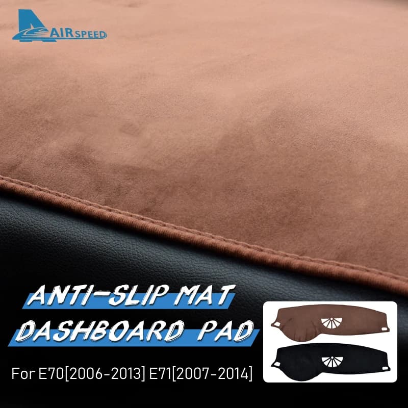 Flanella per BMW X5 E70 X6 E71 tappetino per cruscotto auto tappetino antiscivolo Dashmat parasole cruscotto tappeto accessori interni