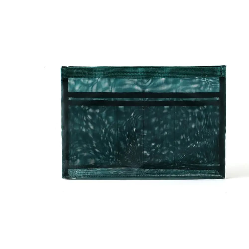 Borsa da viaggio semplice e piccola in tessuto per rossetti, custodia portatile per trucchi, borsa con inserto in rete, beauty case