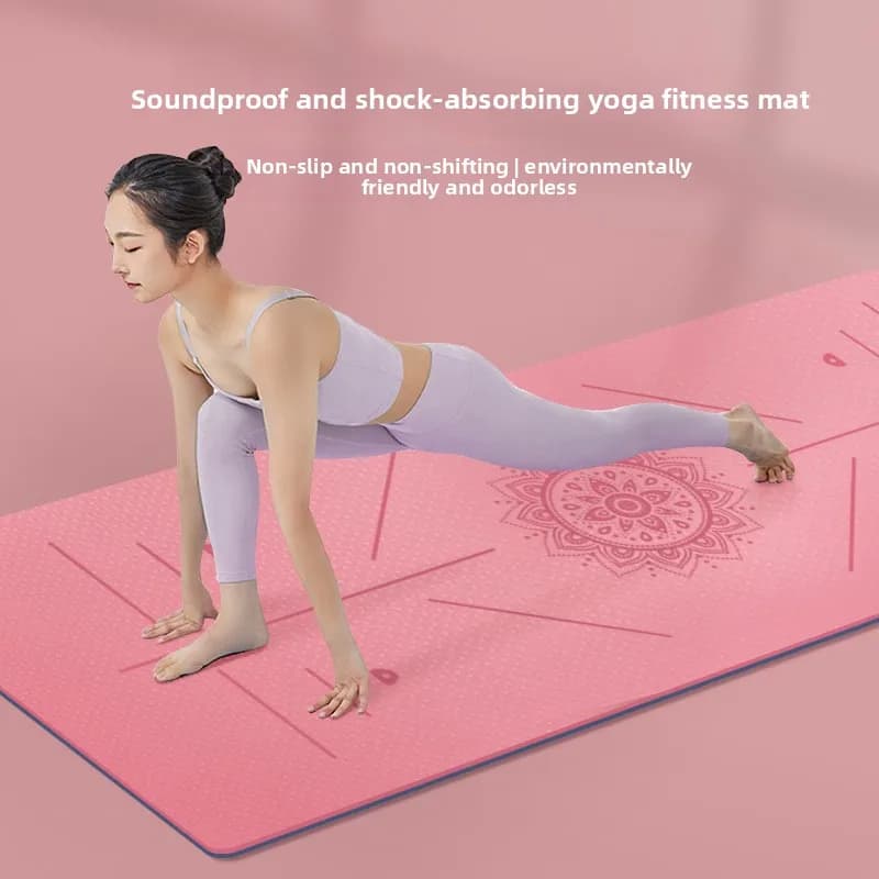 Professional Non Slip Thick Wide TPE Yoga Mat Women Home Use Exercise Dance Jump Rope Workout Mat Gym Mat Yoga Mats