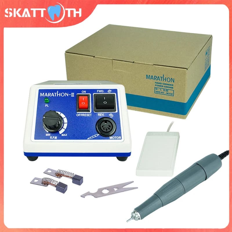 Micromotore Marathon N3 35000 RPM, Macchina per Lucidatura Dentale, Manipolo H37L1, Smerigliatrice per Clinica e Laboratorio Dentistico, Strumento per Manicure