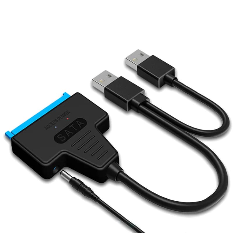 Adattatore da SATA a USB 3.0 2.0/Type-C per HDD/SSD esterno da 2,5/3,5 pollici, connettore esterno per disco rigido, convertitore di linea.