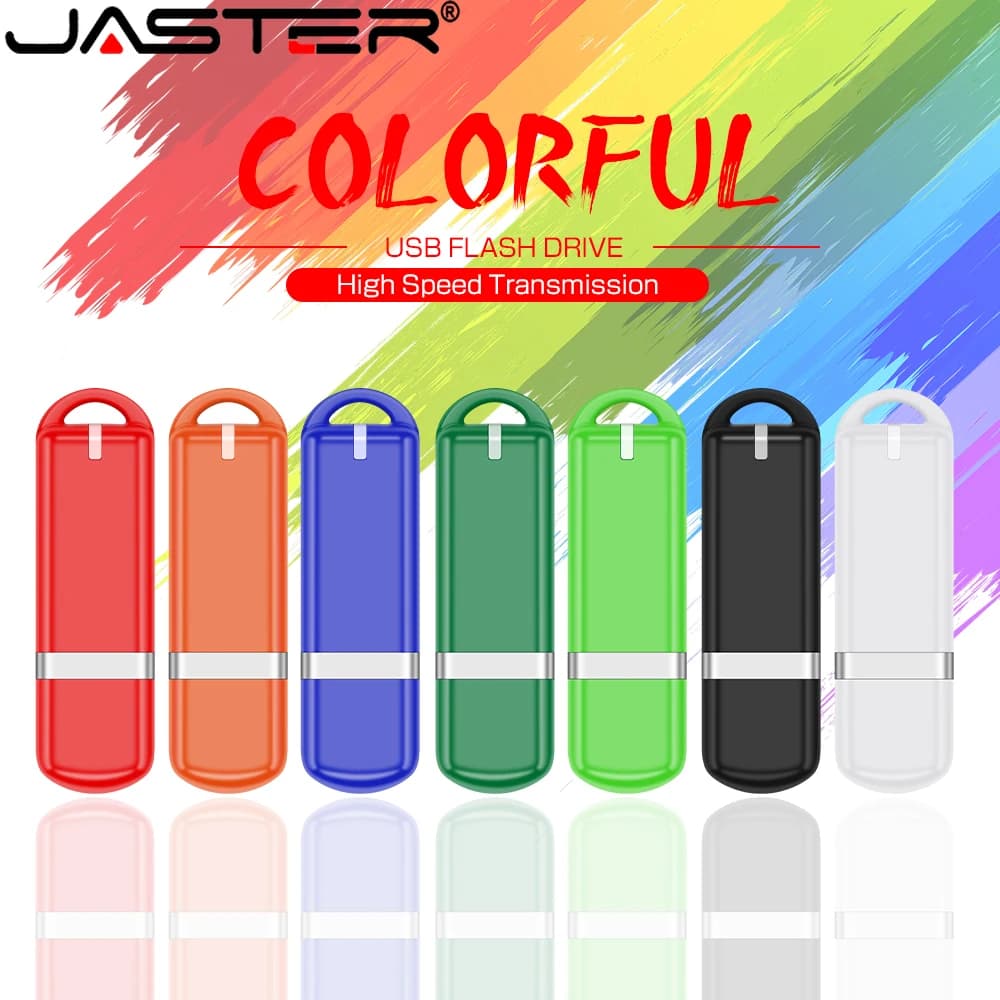 Chiavetta USB JASTER 128 GB 64 GB Pen Drive in plastica nera 32 GB 16 GB Regalo aziendale Chiavetta USB da 8 GB Chiavetta USB da 4 GB per computer