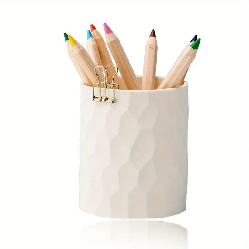 Hot selling white silicone pen holder, pencil glass, small table holder, table holder for students, make-up box.