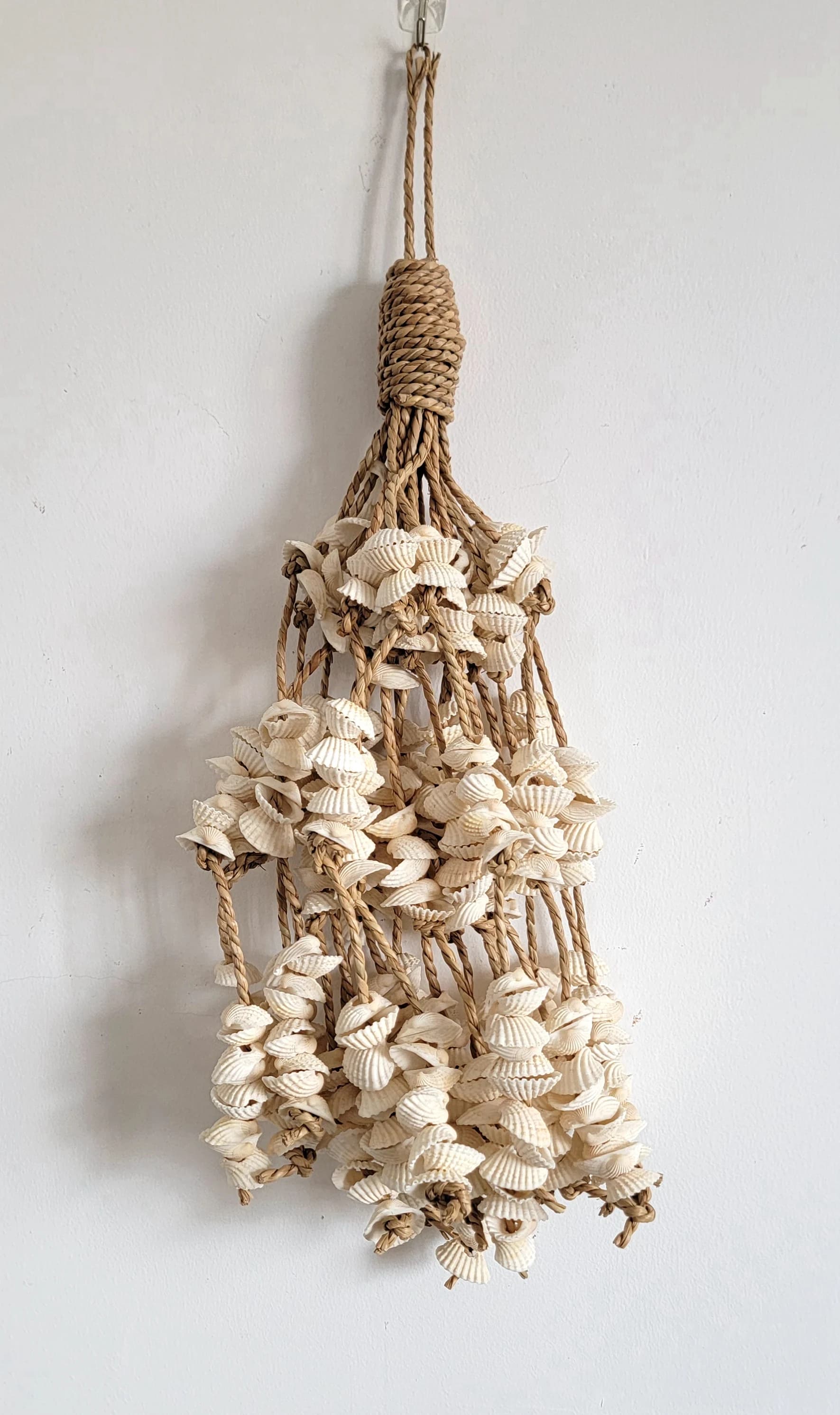 Boho Style Shell Dreamcatcher Hanging Home Decor with Multiple Shells for Bohemian Decor