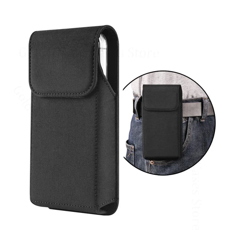 Pouch For Redmi Note 15R 15 Pro Plus Case Magnet Waterproof Phone Flip Cover Redmi Note 14SE 13 12 15 14 Pro Plus Belt Waist Bag