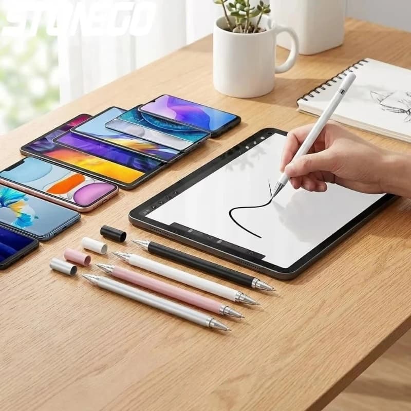 1/2 pezzi Smart Tablet Phone Universal 2 in 1 Penne capacitiva per disegno con stilo capacitivo per IPhone/Android Tutti i touch screen capacitivi