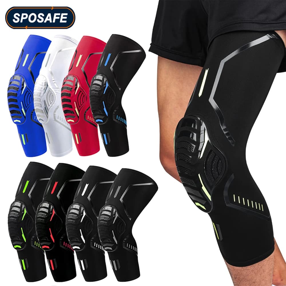 1 paio di ginocchiere sportive antiurto, tutore per gomito, braccio, gamba, maniche di compressione, basket all'aperto, calcio, bicicletta