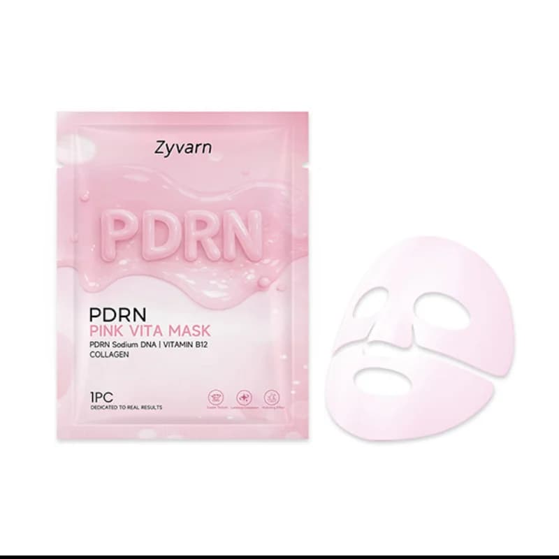 1/3/5 pcs Mask Korean Face PDRN to Pink Collagen with Vitamin B12, Lift and Skin Rassoda, Daily Moisturizing Mask in Fabric
