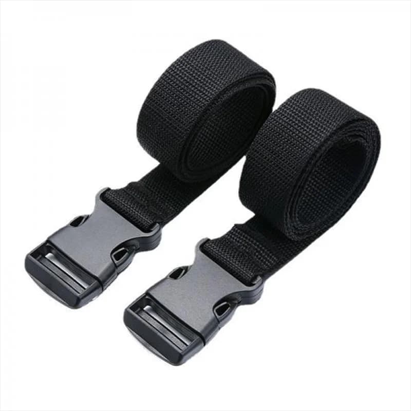 ISGTDRM Cinghia da Viaggio Nera in Nylon Resistente per Fissaggio Bagagli con Fibbia a Camma, Kit da Viaggio, Attrezzo per Campeggio Outdoor
