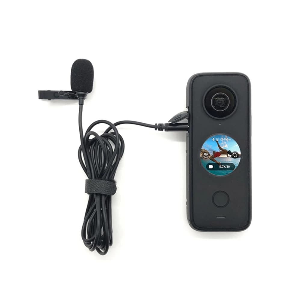 For Insta360 One X2 Microphone Lavalier Accessories for portable sports cameras Sound reduction Hi-Fi