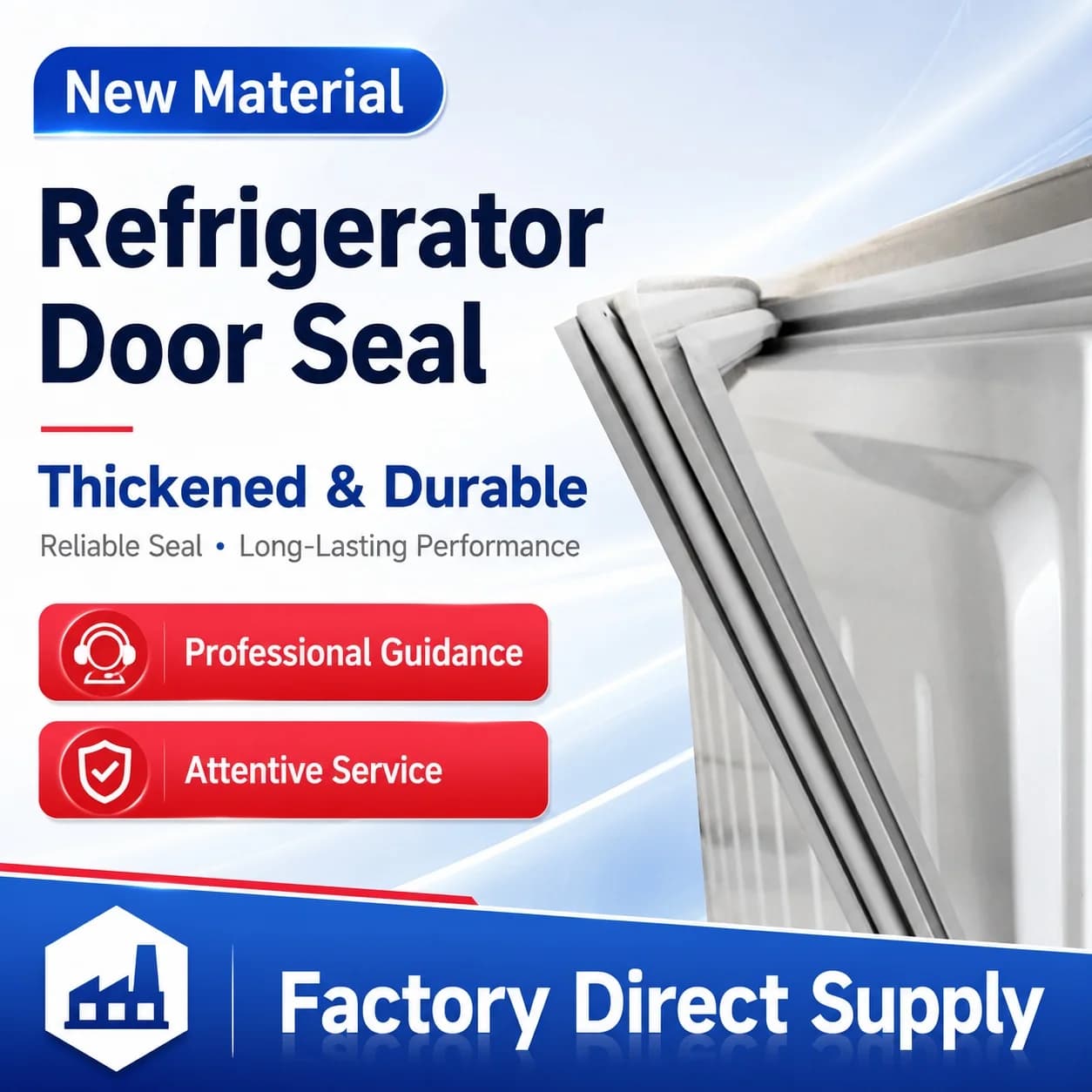 7M Custom Refrigerator Fridge Door Seal Strip PVC Magnetic Home Freezer Gasket Universal Replacement Weatherstrip Parts