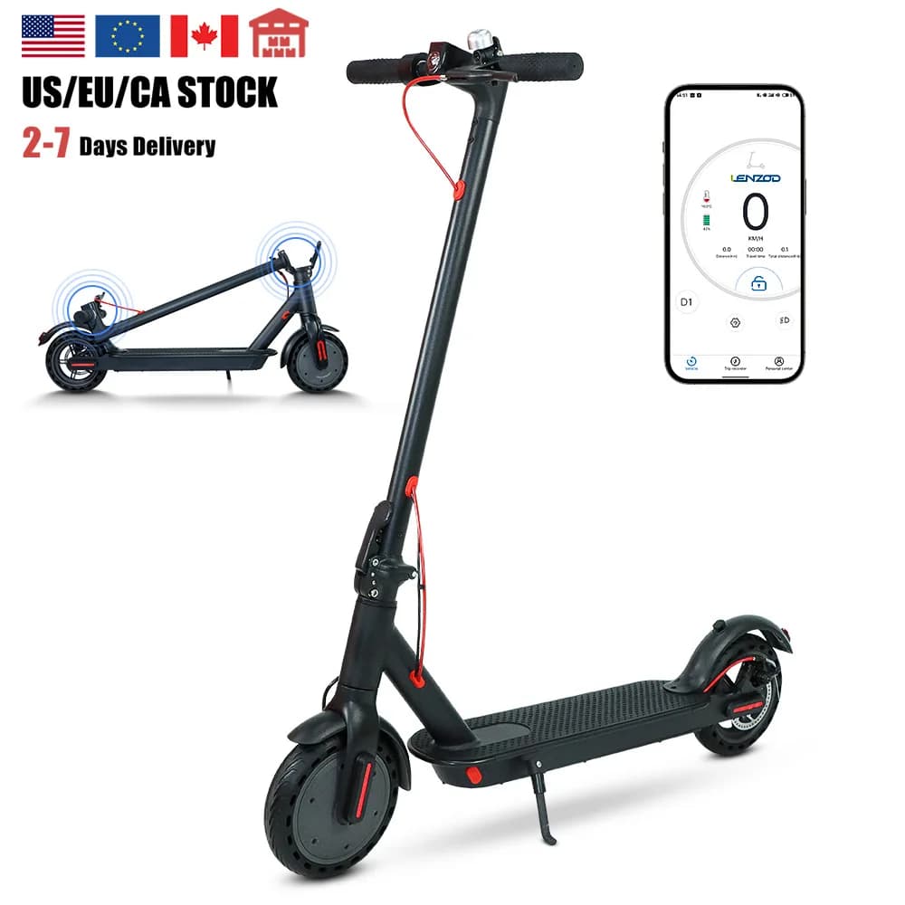 Lightweight Folding Electric Scooter for Adults with Support App, Electric Scooter Folding Without Brushes, Available from US Storage