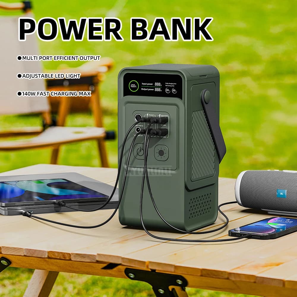 Stazione di Alimentazione Portatile da 200W, Batteria Ricaricabile per Emergenze Domestiche e all'Aperto