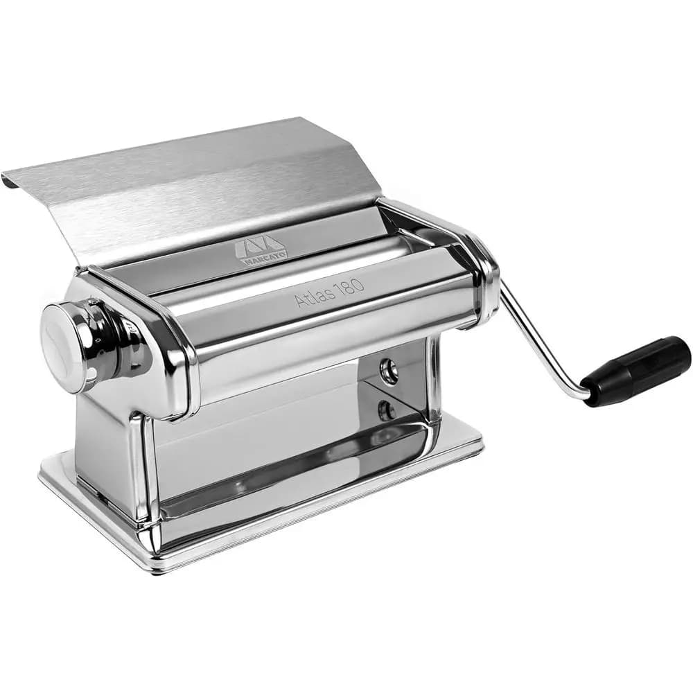Macchina per Pasta Manuale Atlas 180, Acciaio Cromato di Alta Qualità per Pasta, Pane e Decorazioni per Torte